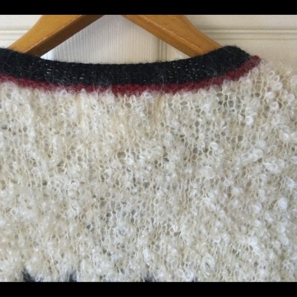 Jones New York Sport Hand Knit Christmas Holiday Cardigan Sweater Mohair Wool - Picture 7 of 7